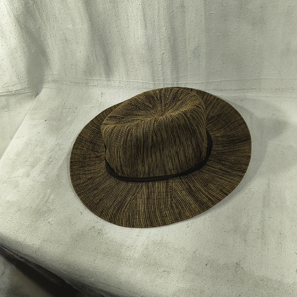 Tan and Brown Unisex Floppy Woven One Size Hat - Picture 2 of 5